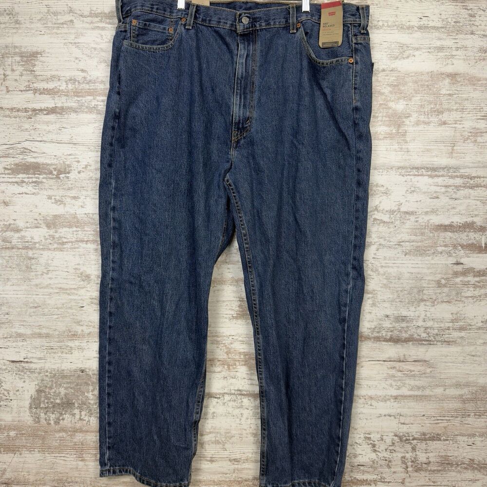 Levi’s 550 Relaxed Straight Jeans Men’s 46x30 Medium Wash Blue Denim WaterLess